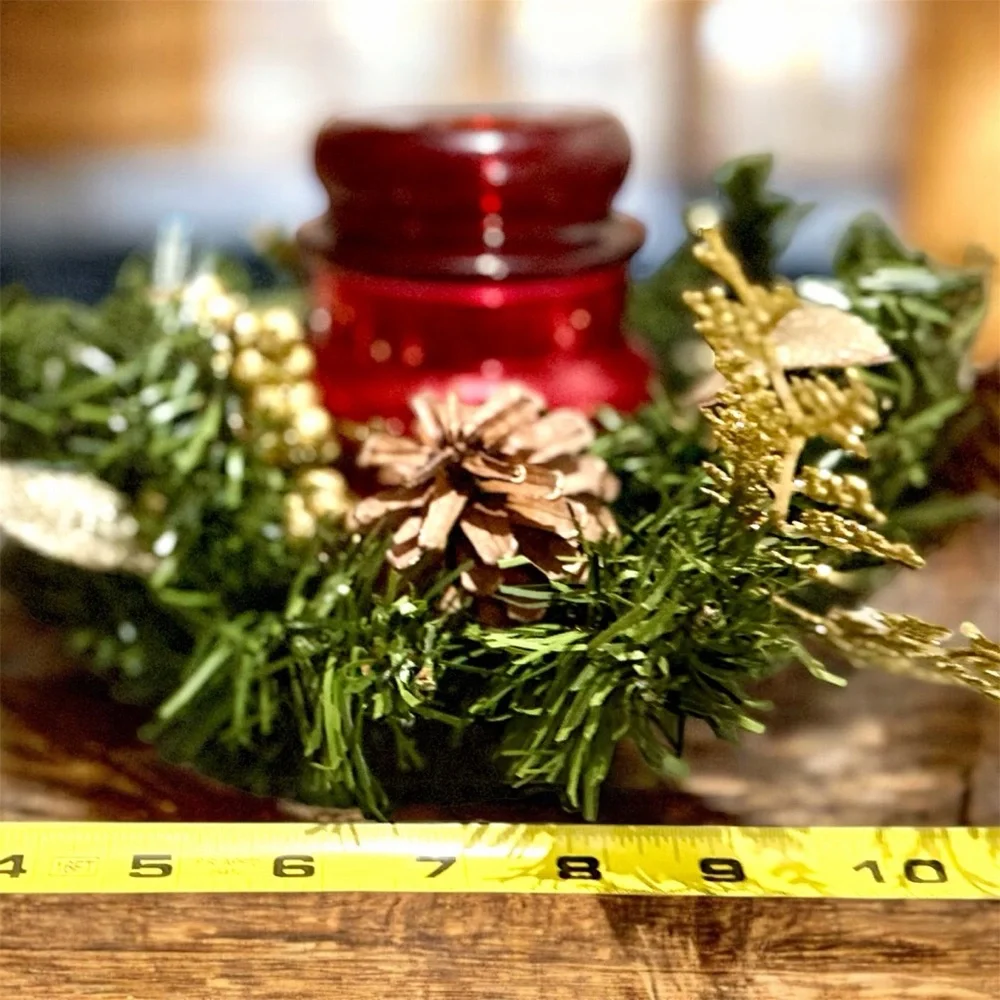 Miniature Wreath for Candles or any type of Decor Pine Cones & Greenery